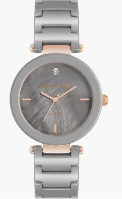 Anne Klein Women's Genuine Diamond Dial Ceramic Bracelet WatchTaupe/Rose Gold - Image 1 of 2