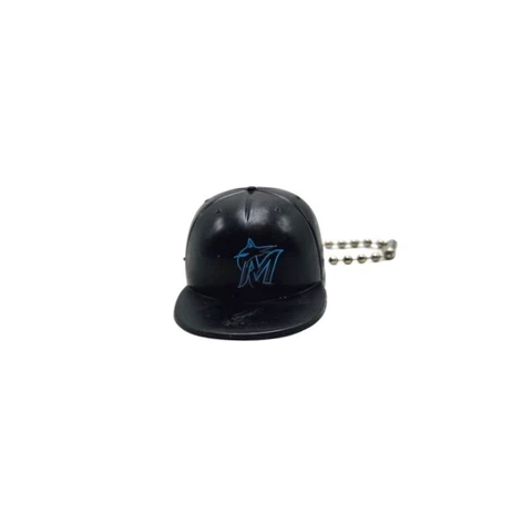 Miami Marlins Baseball Cap Keychain Licensed MLB Baseball Hat Gift Ball Chain Cover