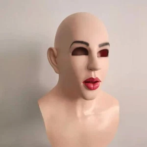 Máscara de cabeza completa de látex de belleza realista para mujer con disfraces accesorios para disfraces - Imagen 1 de 6