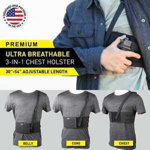 Stinger Premium Ultra Breathable Chest Shoulder Underarm Holster Concealed Carry - Picture 1 of 12