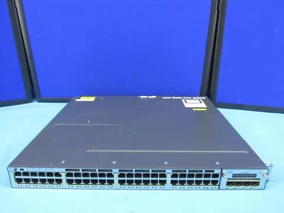 Cisco WS-C3750X-48T-L V05 Gigabit Switch 48x Port 10/100/1000 RJ-45 1U Dual PSU - Image 1 of 4
