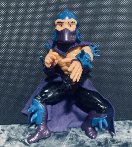 1988 Shredder Teenage Mutant Ninja Turtles TMNT Action Figure Hard Head w/ Cape Cover