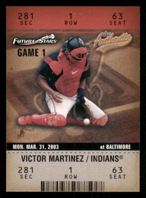 2003 Fleer Authentix #109 Victor Martinez FS - Image 1 of 2
