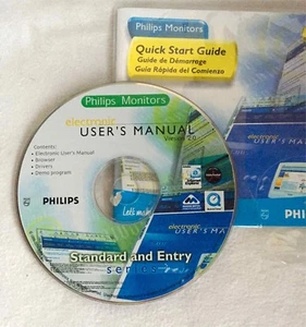 Quick Start Guide Philips Monitors - CD Benutzerhandbuch Treiber Demo-Programme - Bild 1 von 2