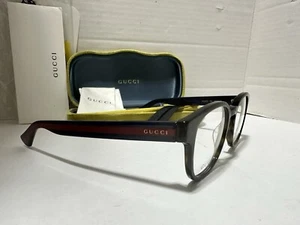 NUEVO GUCCI GG0927O Hombres Azul Habana Oscuro Rojo Rayas Marco Plástico Estuche para Anteojos - Imagen 1 de 14