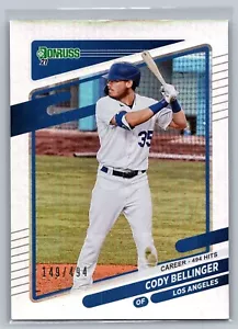 2021 Donruss #114 Cody Bellinger /494 Career Stat Line - Picture 1 of 2