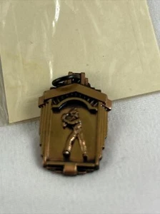 Baseball Softball League Champs Pin Pendant Charm Brass Vintage Marked 1962 NIP - Picture 1 of 2