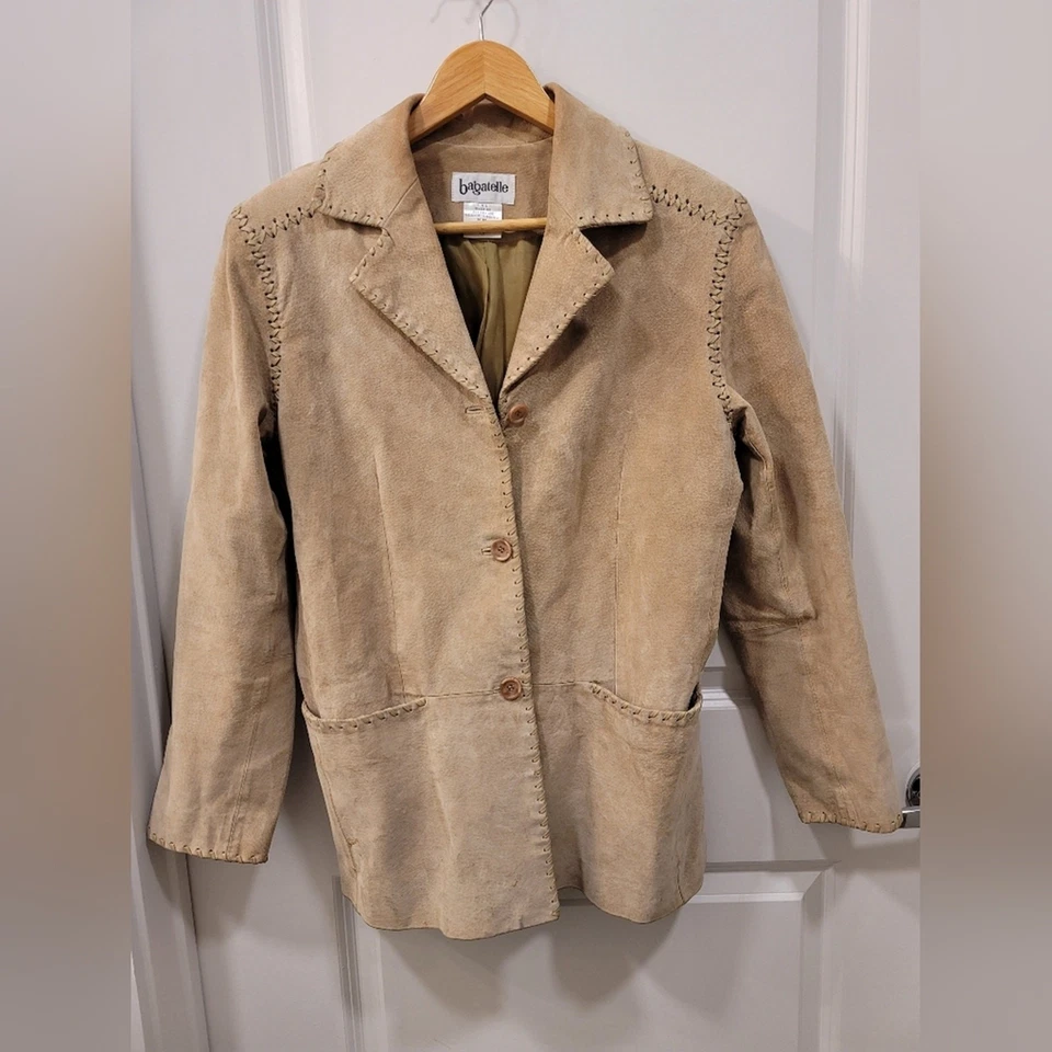 Bagatelle Vintage Leather Jacket with Stitching Detail - Image 1 of 4