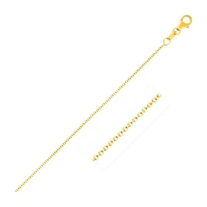 14k Yellow Gold Round Cable Link Chain (1.1 mm) - Picture 1 of 4