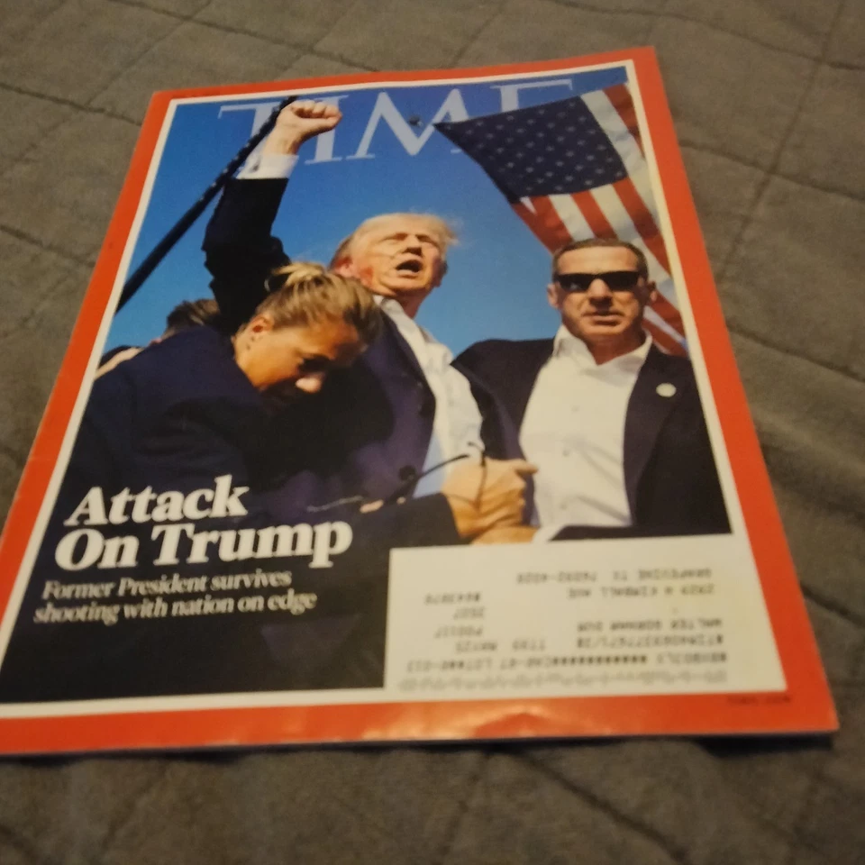 ATTACK ON DONALD TRUMP TIME MAGAZINE AUGUST 5, 2024 - Limited Edition cover - Image 1 of 1