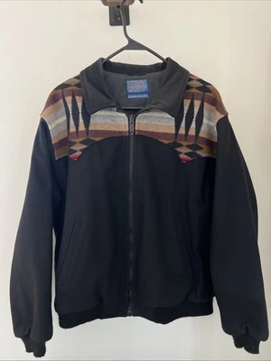 Pendleton High Grade Western Wear Wool Jacket Men’s L USA Aztec Southwest Black - Image 1 of 4