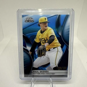 2025 Topps Chrome Black Paul Skenes #109 Blue # 100/150 - Picture 1 of 14