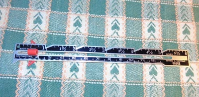 老式中国金属缝制和针织量表 6 英寸测量工具尺 — 第 1/3 张图片