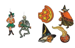 4 Retro HALLOWEEN Cutouts  & Gogo Dancers Vintage Beistle 1933 Reproduction - Picture 1 of 9