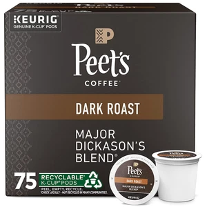 , Dark Roast Keurig K-Cup Pods - Major Dickason'S Blend 75 Count (1 Box of 75 Po - Picture 1 of 12
