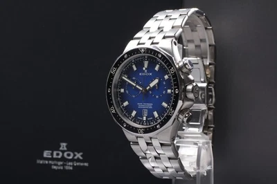 [Exc+5 w/ BOX] EDOX Delfin Chronograph Diver 10109 Quartz Men's Swiss Made Watch - Image 1 of 4