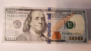 100 Dollar Bill Birthday Note 08161955 - Picture 1 of 2