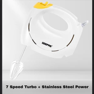 Hand Mixer with Dough Hooks – 7 Speed Turbo, Whisk Cream, Beat Eggs | 150W - Picture 1 of 8