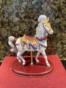 Lenox Vintage Porcelain Carousel Horse– Arabian Knight, 1991 – 24K Gold Accents - Picture 1 of 5