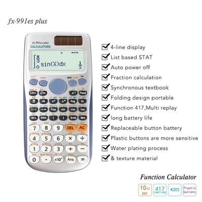 For FX-991ES Plus 1st Edit Functional Scientific 10+2Digit Calculator Student - Image 1 of 4