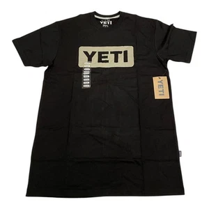 Camiseta de manga corta negra y gris YETI para hombre talla pequeña con logotipo insignia C&S - Imagen 1 de 6