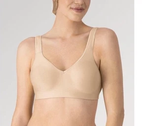 Women’s Hanes Comfort Flex Wire Free Bra Tan L NWT - Picture 1 of 7