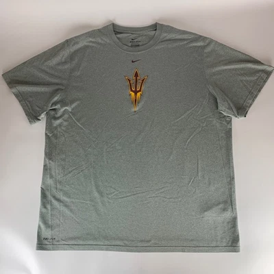 Arizona State Sun Devils Gris Nike Dri Fit Manga Corta Camisa Atlética Para Hombres 2XL Foto 1 de 4