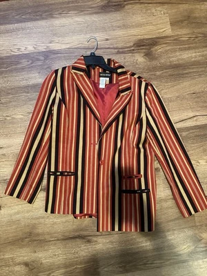 Metrostyle Men’s Jacket Blazer Size 12 Striped Colorful Stylish - Image 1 of 4