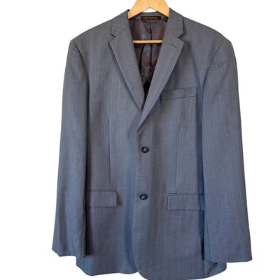 NWOT Perry Ellis Jacket Men's Sz 44 Reg City Fit Gray Pinstripe Formal Business  - Image 1 of 4
