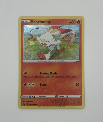 Scorbunny SWSH244 Sword & Shield Black Star Promo Holo Pokemon Card NM - Image 1 of 2