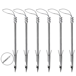 6pcs Stainless Steel Arrowhead Slingshot Catapult Dart for Shooting Fishing Tool - Picture 1 of 11