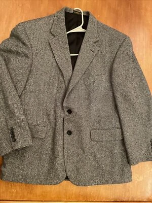 Blazer JOHN ASHFORD Gris Lana de Cordero Mezcla de Lana Merino Espiga Tweed Para Hombres 42 S Foto 1 de 4