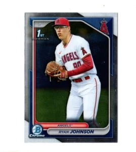 2 count lot 2024 1st Bowman Chrome Draft Ryan Johnson RC lot Los Angeles Angels - Picture 1 of 1