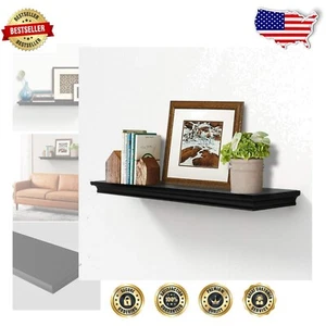 36" Wide Floating Shelves: Sleek Wall Mounted Storage Solution for Home Decor - Picture 1 of 10