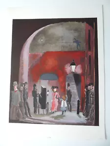 André Dignimont. Original signierte Lithographie " East End " 38x28 1946 - Bild 1 von 4