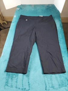 Alfani Pants Jeans Sz 20 W Womens Black Pull on Elastic Waist Stretch NWT - Picture 1 of 13
