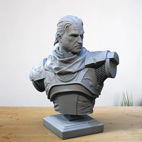 The Witcher 3 Statue The Witcher 3D Bust Action Figure Statue Cover