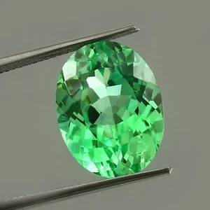 Piedra preciosa suelta de zafiro verde de Ceilán impecable natural de 14,70 quilates - Imagen 1 de 4