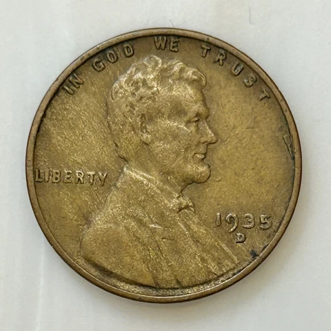 1935-D Lincoln Penny. Please Read Description. Your Actual Coin In Photo Cover