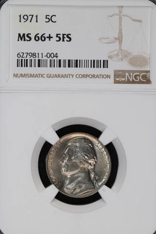 1971 Jefferson Nickel NGC MS66+ 5FS Full Steps *DoubleJCoins* 9104-96 Cover