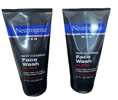 lote de 2 - Neutrogena Men Skin Clearing Acné Face Wash, 5.1 fl. oz Foto 1 de 2