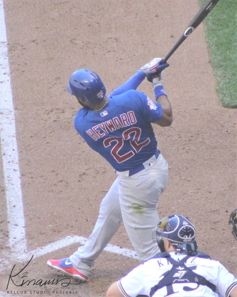 Jason Heyward Chicago Cubs Original Action Pic J-Hey Var Sizes & Options 2018 - Image 1 of 4