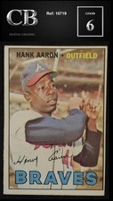 1967 Topps # 250 Hank Aaron-Dig.Grade 6-Not In Slab
