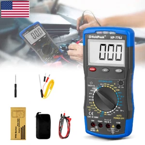 Digital Automotive Multimeter DC/AC Voltmeter DWELL Tach RMP hFe Ohmmeter Tester - Picture 1 of 12