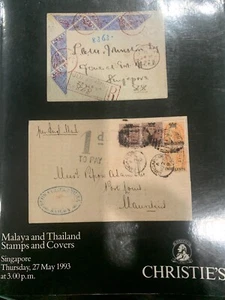 Malaya and Thailand stamps and Covers Singapore 27 May 1993 Auction Christie's - Picture 1 of 8