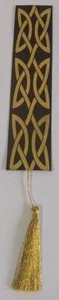 Bookmark in Satin Ribbon printed with gold foil, 38mm wide printing both sides - Picture 1 of 6