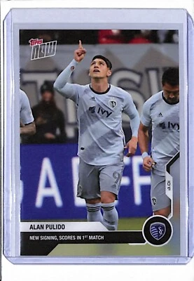 2020 TOPPS NOW MLS #4 ALAN PULIDO - PRINT RUN 105 - NEW SIGNING SCORES 1ST MATCH - Image 1 of 2