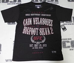 Cain Velasquez & Antonio Bigfoot Silva Signed UFC 160 Shirt PSA/DNA Ltd Ed #4/20