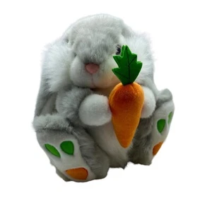 Vintage RARE Aurora White Bunny Rabbit Carrot Feet Plush Stuffed Animal 12" - Picture 1 of 7
