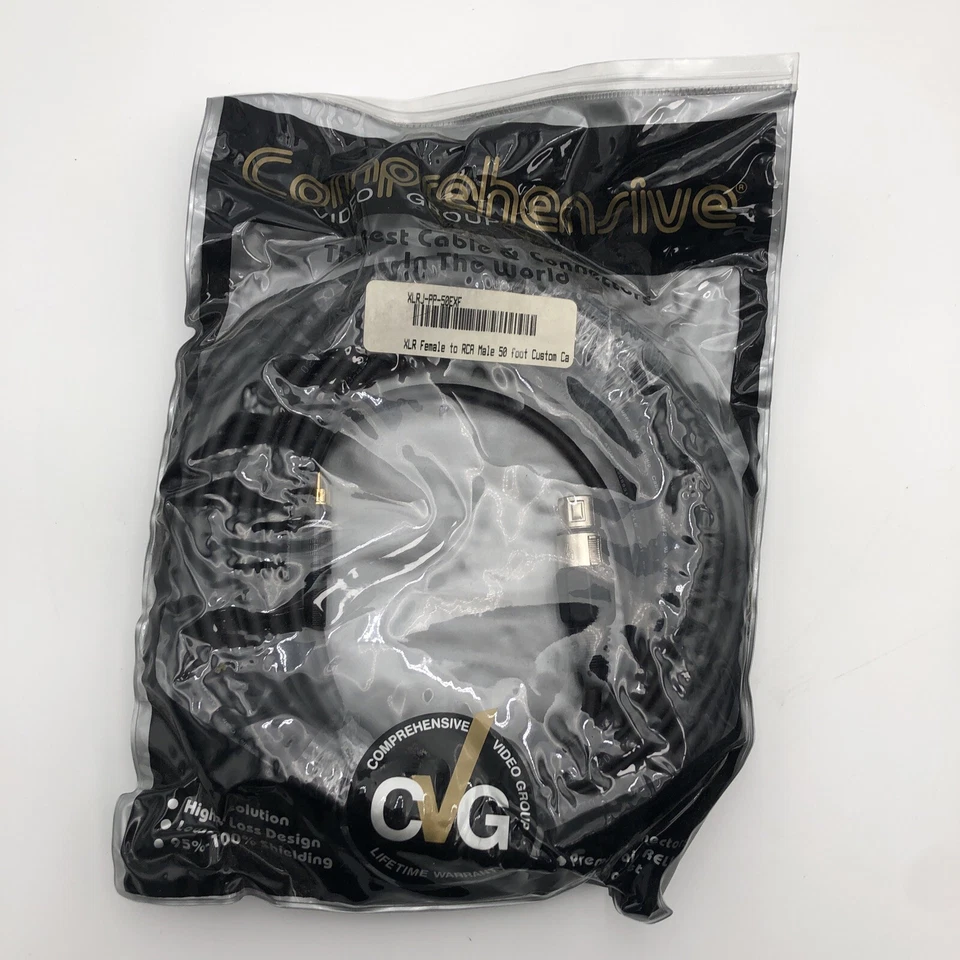NOS Comprehensive Cable 50-Feet XLRJ-PP-50EXF XLR Female To RCA Male READ - Image 1 of 4
